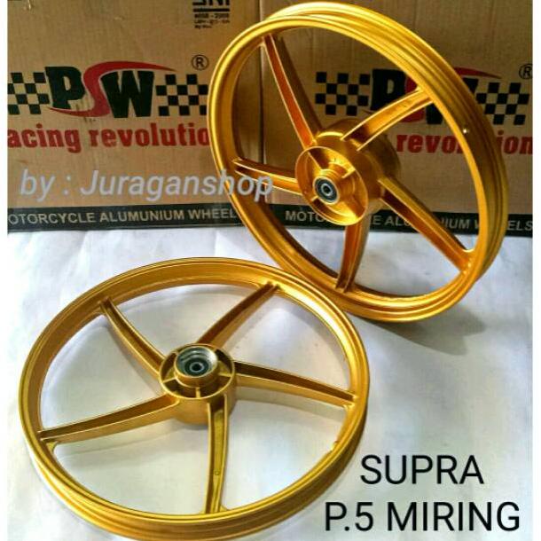 Velg PSW GOLD Honda Palang 5 Miring (Supra x, Fit New, Karisma, Abs Revo)