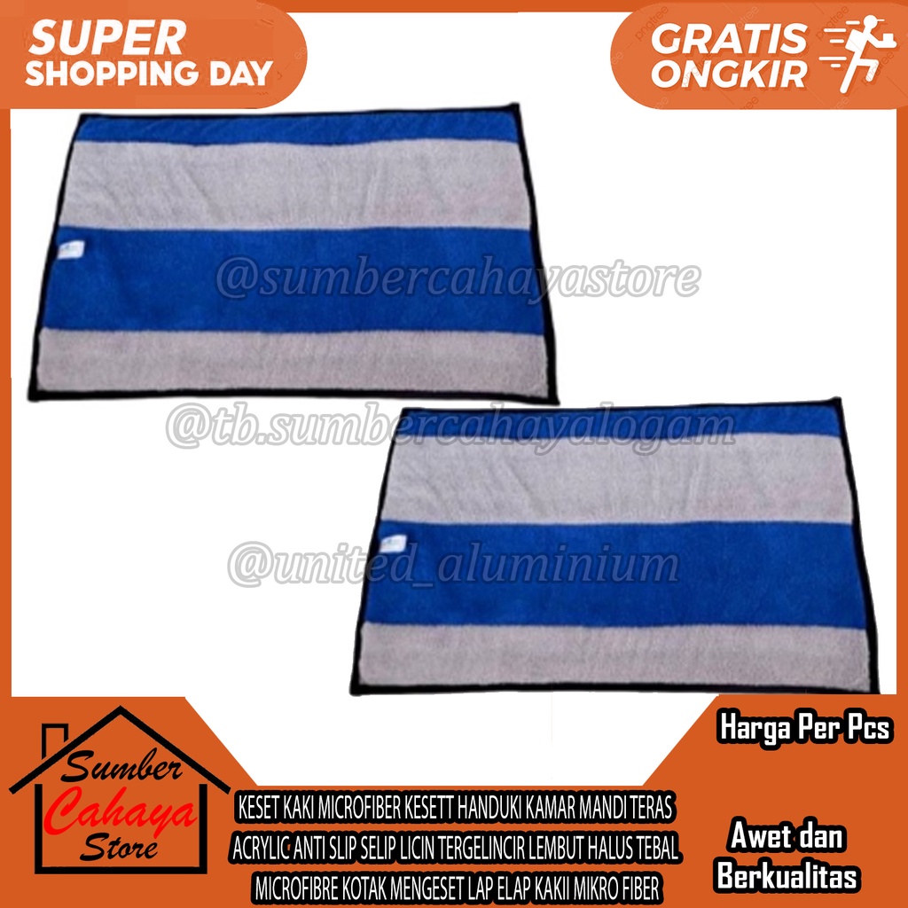 KESET KAKI MICROFIBER MIPACKO KESETT HANDUK KAMAR MANDI TERAS DAPUR KESED KMR TIDUR ACRYLIC ANTI SLI