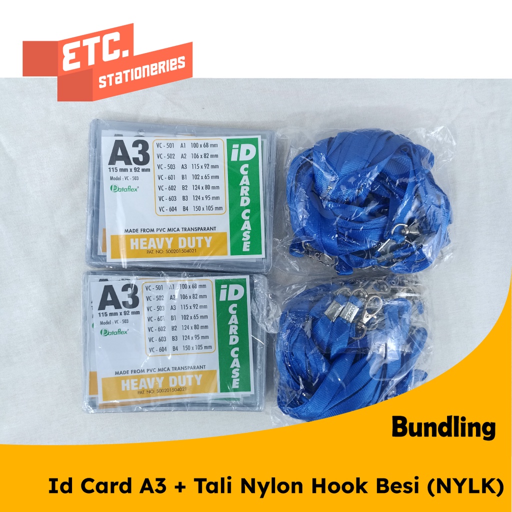 

Paket Bundling Id Card A3 + Tali Nylon Hook Besi (NYLK)