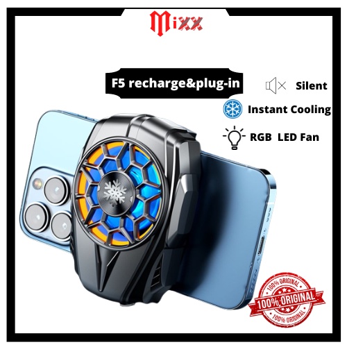 Fan Cooler Radiator  Gaming F5 - Pendingin Handphone Cooling Fan F5 GamingPad