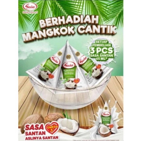 

[MMA] sasa santan cair 65ml 3 pcs free mangkok