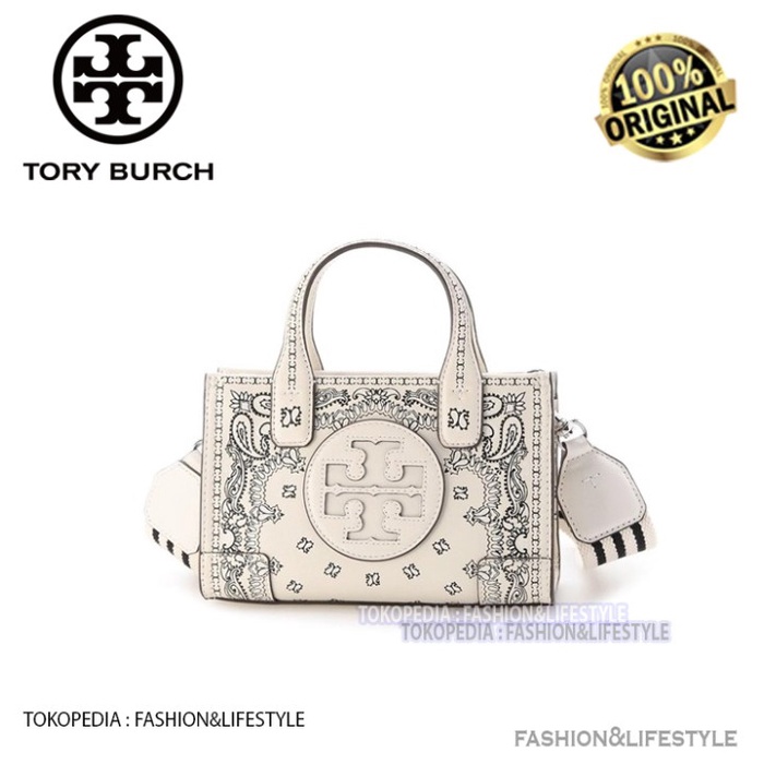 Tory Burch Ella Printed Flower Micro Tote Bag Original TORY BURCH