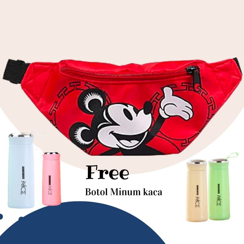 Waistbag Mickey Mouse Fashion Terbaru/ Multifungsi