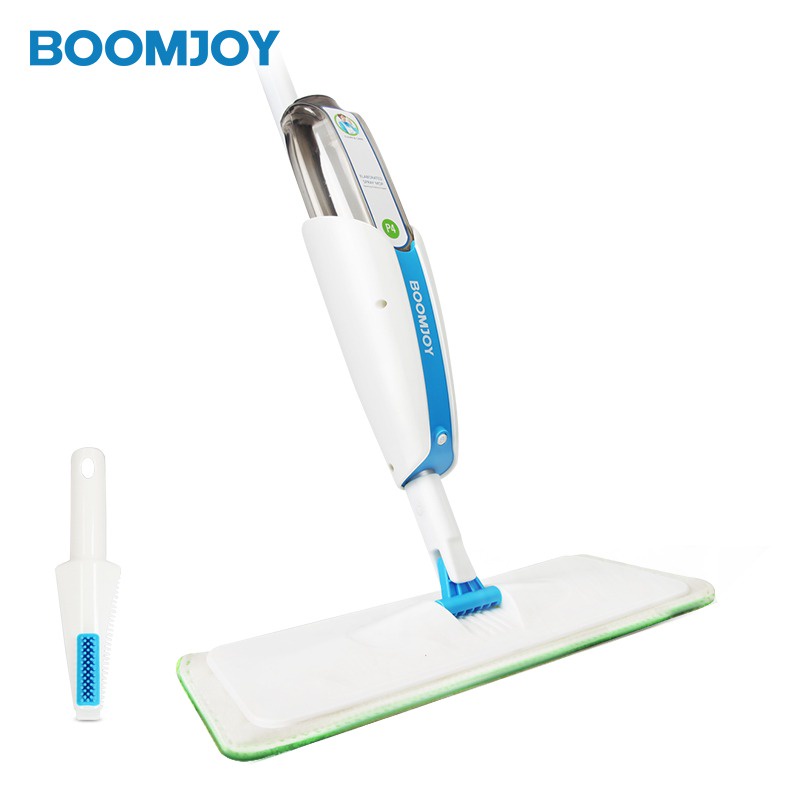 BOOMJOY Alat Kain Pel Penyemprot Air Water Spray Sweeper Floor Flat Mop - FP-10KJ - White