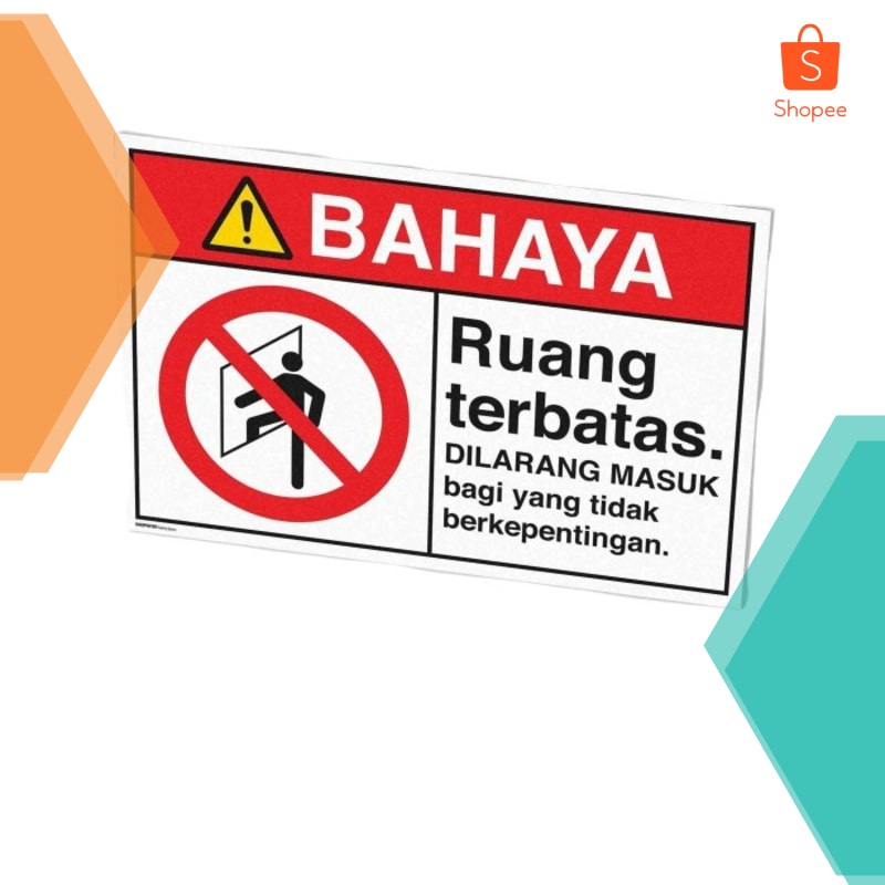 

Terlaris sign akrilik bahaya ruang terbatas / stiker akrilik dilarang masuk - 20x15 Elegan