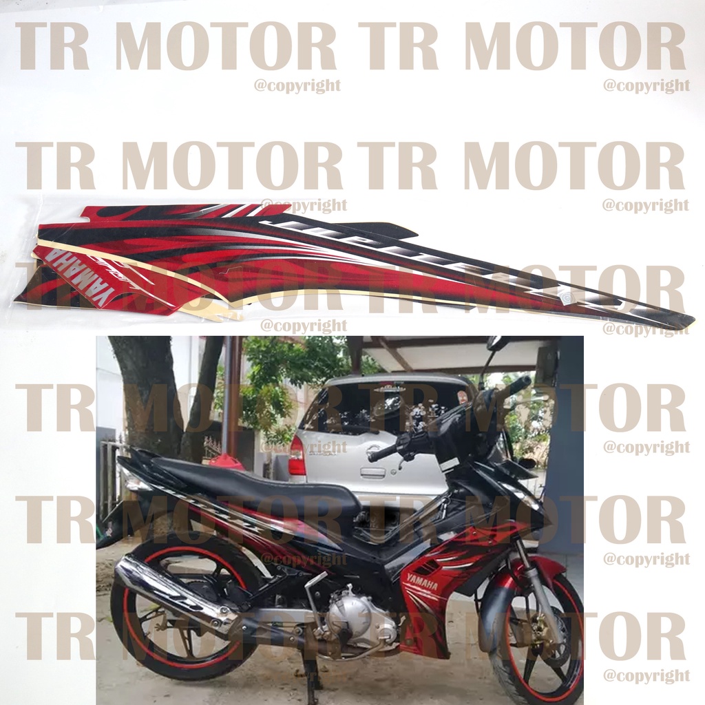 Stiker Motor Jupiter MX 2009 Sticker Striping Lis Full Set Motor