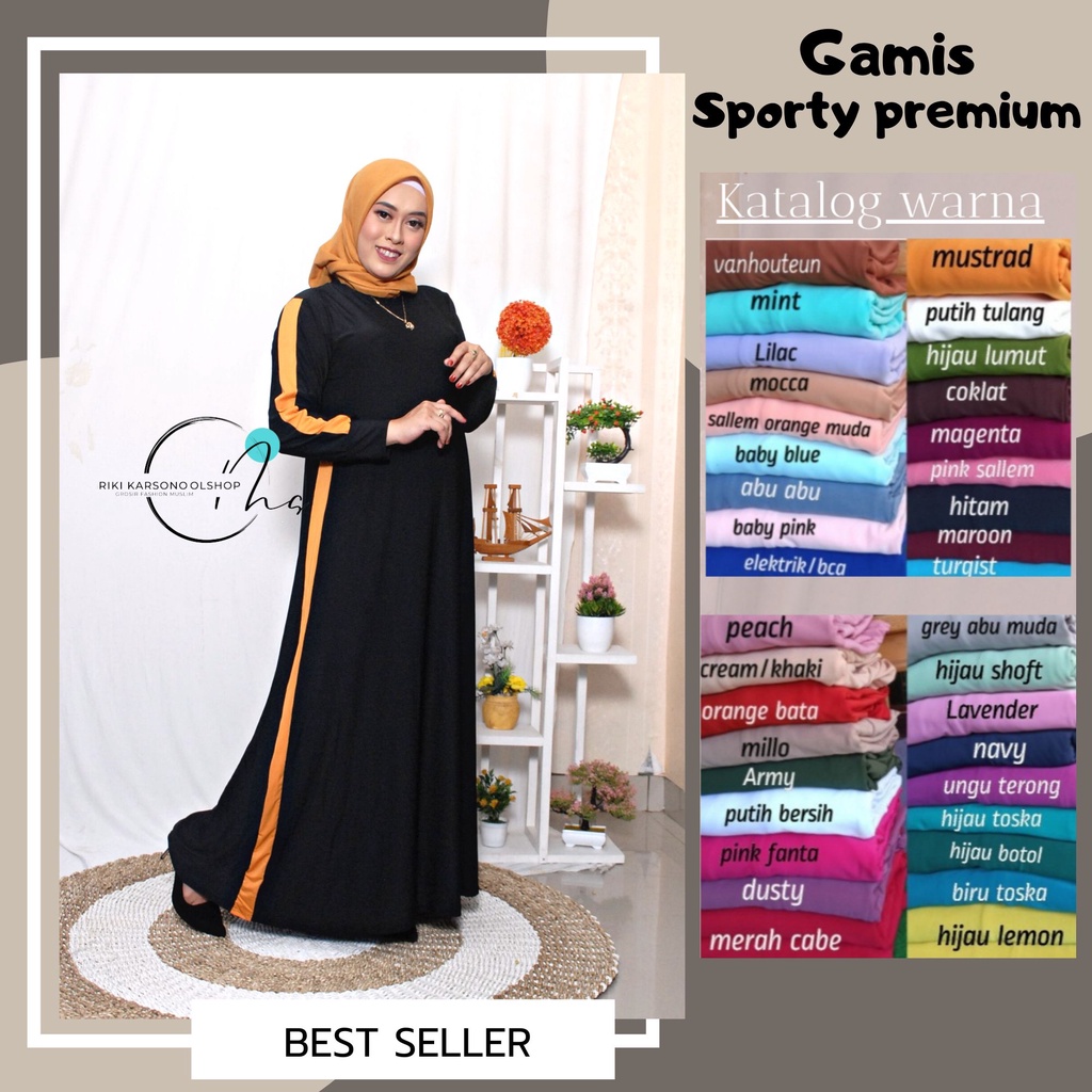 [TERMURAH] RIKI KARSONO OLSHOP - GAMIS SPORTY JERSEY/GAMIS SPORT PREMIUM