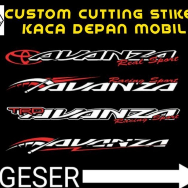 stiker kaca depan mobil avanza,stiker cutting kaca depan mobil avanza