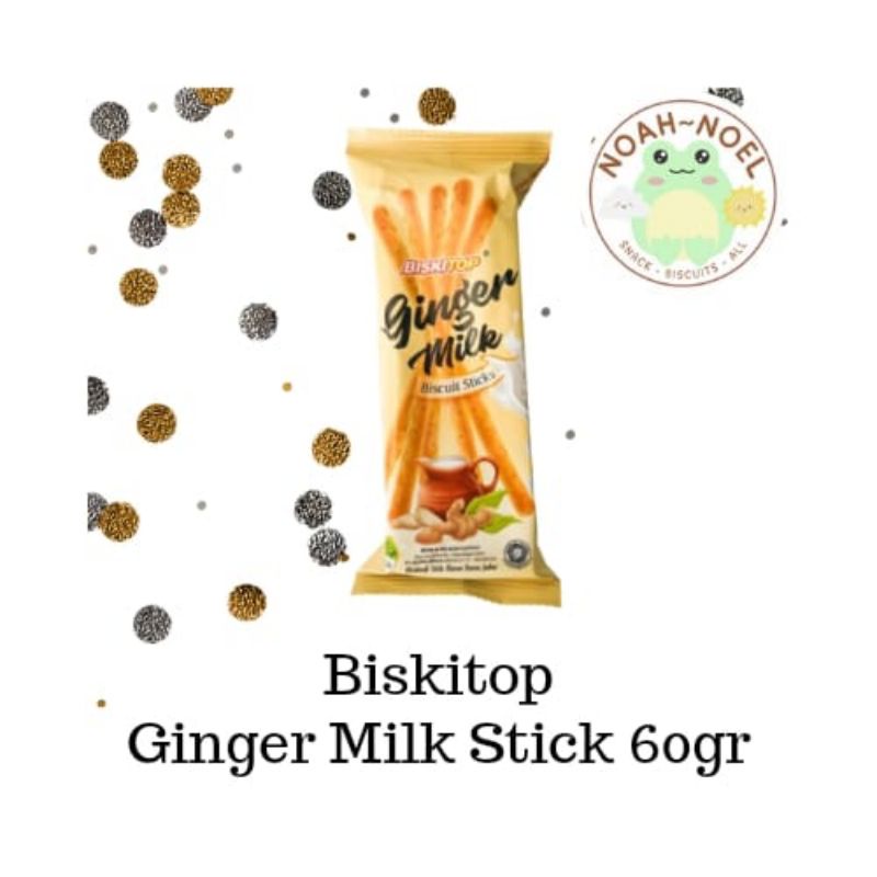 

NN - BISKITOP Ginger Milk Stick 60gr Biskuit stik rasa Jahe susu Biskuit anak enak dan murah