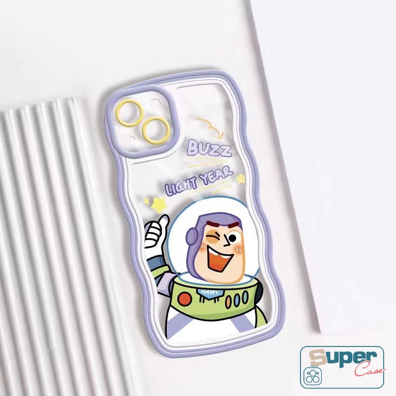 Untuk Case Redmi 12C 9 9A 9T 10A 10 9C NFC Redmi Note 10 11 10s 9 8 Note 11s Note 10 Pro Max Note10 Note11 Lembut Bergelombang Pinggiran Kartun Toy Story Woody Buzz Lightyear Phone Case Cover