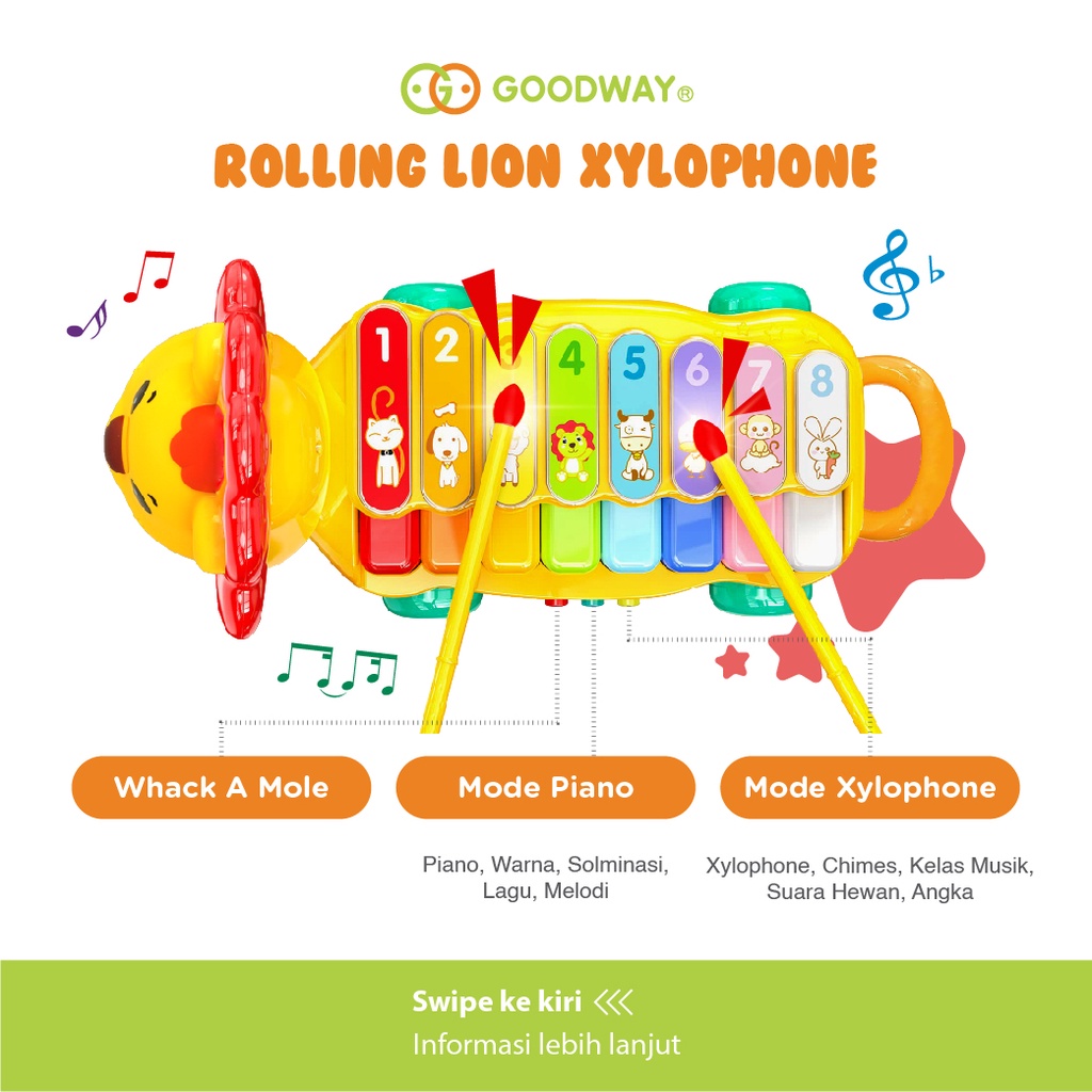 GOODWAY ROLLING LION XYLOPHONE / GW3503