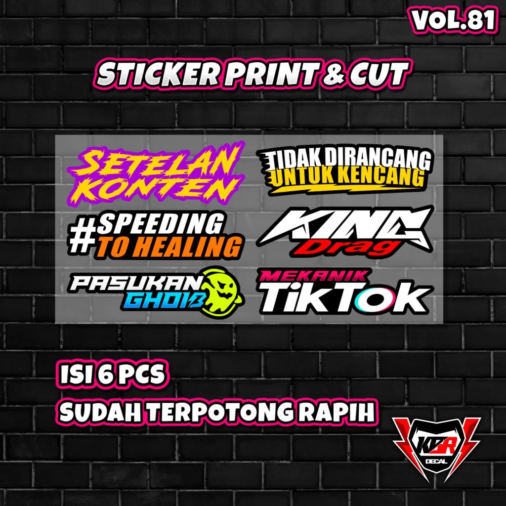 Stiker Racing Pack Print Cut Viral Terbaru Stiker Motor Sticker Helm