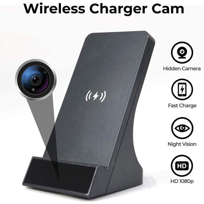 Wireless Charger Cam Hidden Spy Wifi Camera 1080P Hd