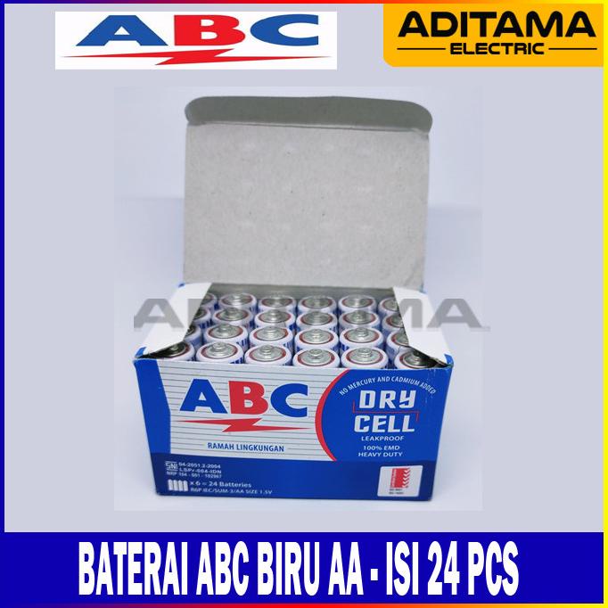 BATERAI ABC BIRU AA/ BATTERY ABC BIRU A2 | ISI 24 PCS