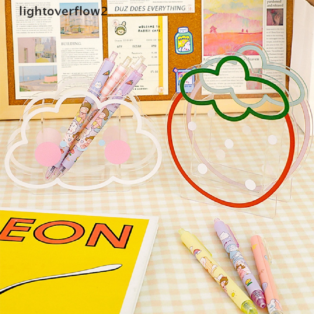 (lightoverflow2) Ins Holder / Organizer Pen / Stationery Bahan Akrilik Bentuk Beruang / Kelinci