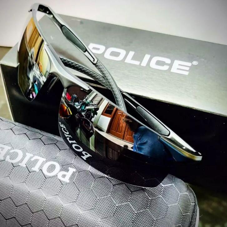Viral PROMO MURAH... Kacamata Hitam pria police 1910 lensa polarized sunglasses UV 400 full shet