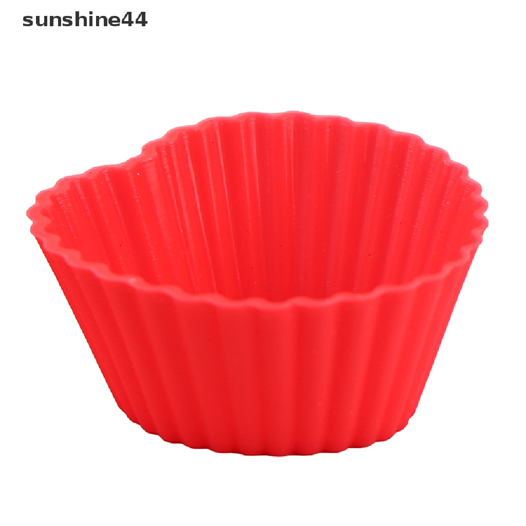 Sunshine 6Pcs Cetakan Muffin Mini Bahan Silikon Ukuran 3cm