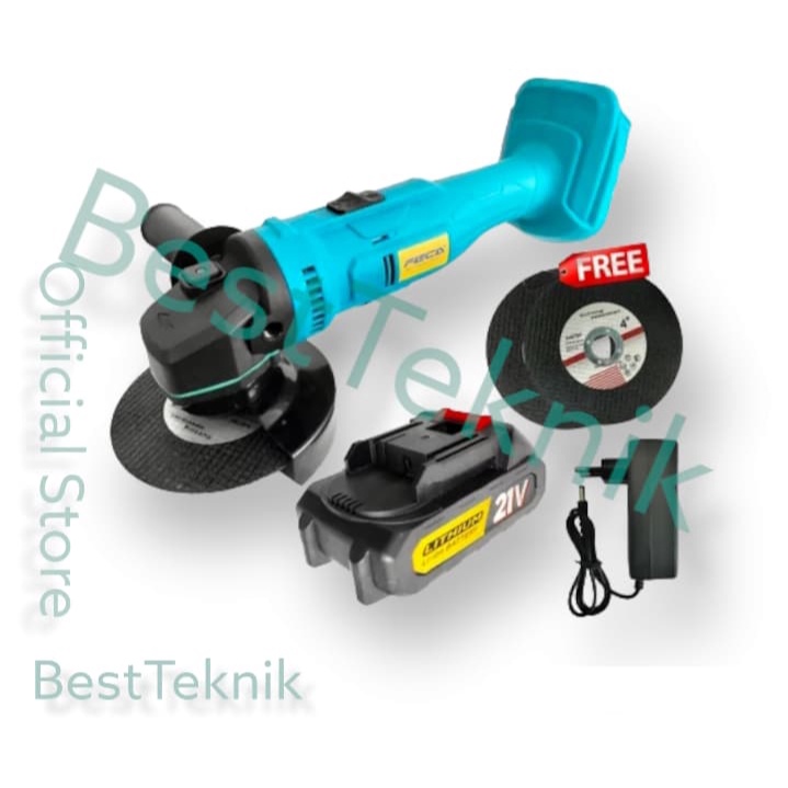 Mesin Cordless gerinda FECA Gerinda Tangan Baterai angel grinder 21V
