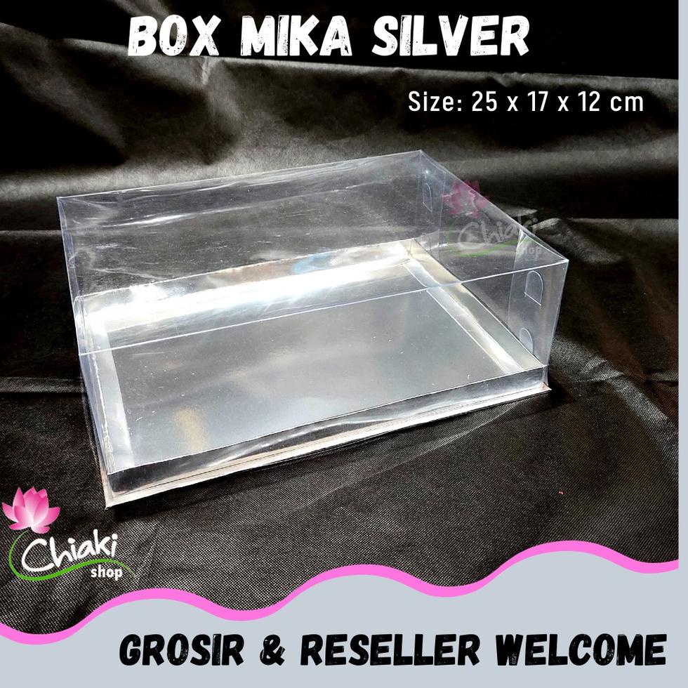 

や Box Cupcake isi 6 SILVER 25x17x12 cm Kotak Mika Donat Dus Kue Kardus Emas Muffin Cake Pudding Karton ひ