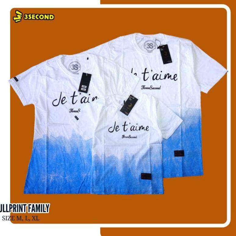 ANAK 1-10 TAHUN KAOS COUPLE FAMILY KELUARGA 3SECOND THREE SECOND THREESECOND WARNA PUTIH "KSU.18Oc22