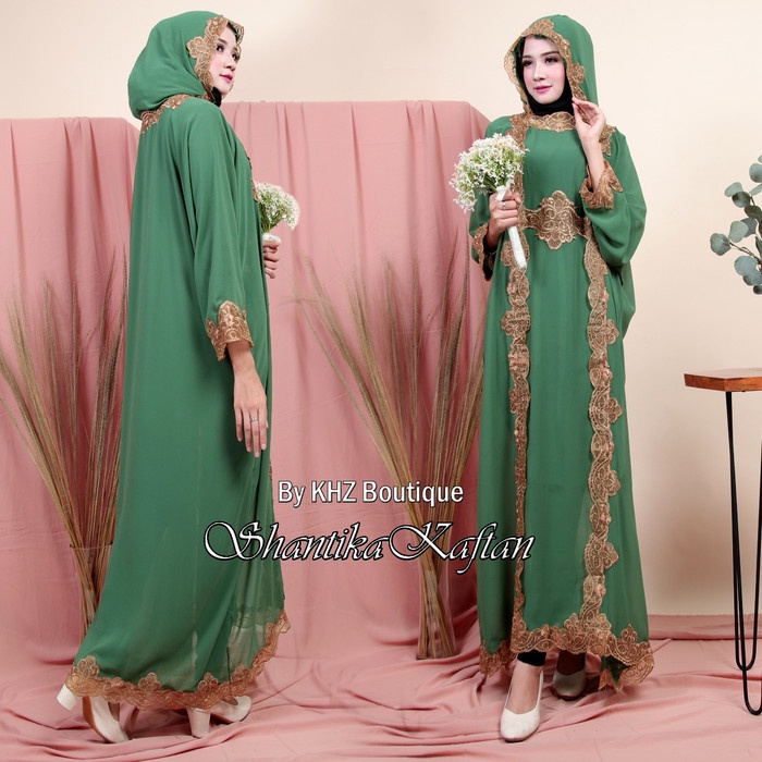 PROMO KAFTAN Gamis Kaftan Lebaran Terbaru Kaftan Kapucong Bordir Hoodie Hijau 2019 - Ungu, ukuran 13