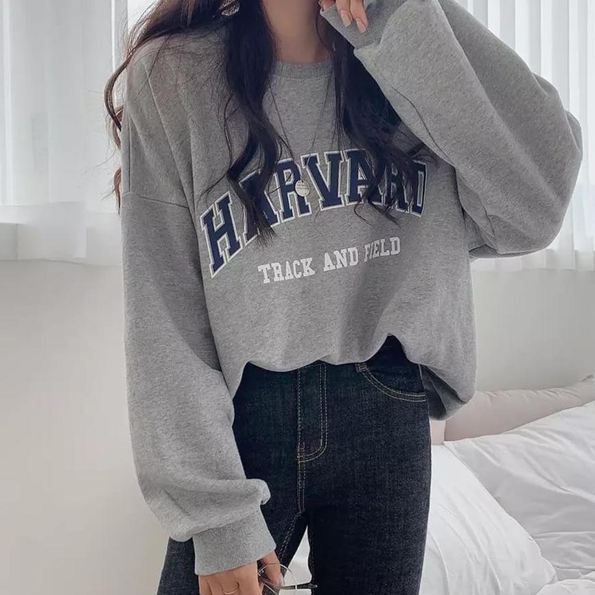 Paling Diminati SWEATER OVERSIZE WANITA HARVARD SWEATER PRIA WANITA CREWNECK SWEATER OBLONG SWITER