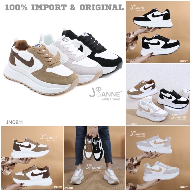 [ORIGINAL] JOANNE Highsole Sporty Sneakers Shoes Sepatu Wanita #JN0811