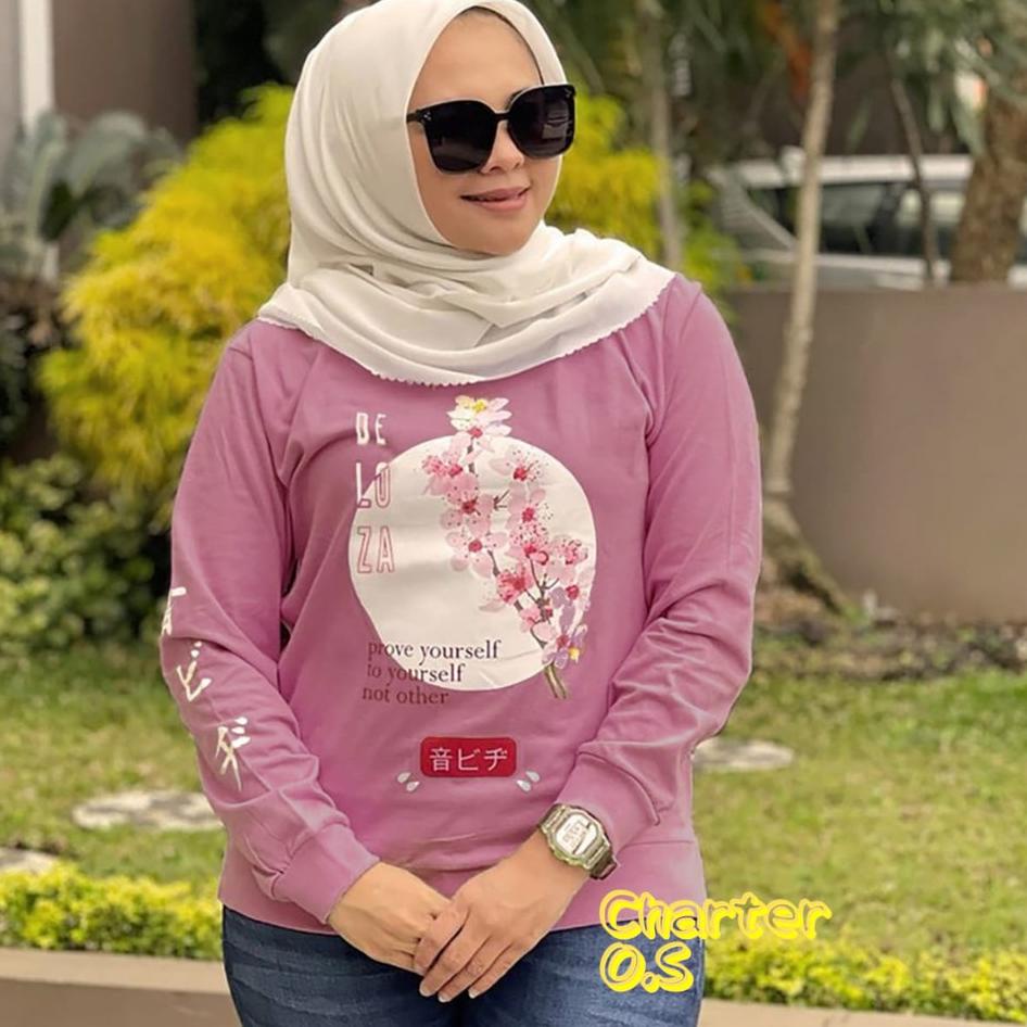 Kaos  Lengan Panjang Deloza Sakura Original( 7 Warna 3 Ukuran )Tersedia L,XL Dan XXL "ARB.31Oc22ĸ"