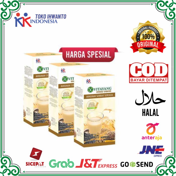 

Minuman Serbuk Sereal Sarapan Sehat Bergizi Enak Alami Original 3 Box