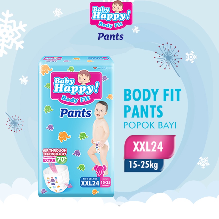 Baby Happy Pants XXL24 - Baby Happy Popok Celana XXL 24