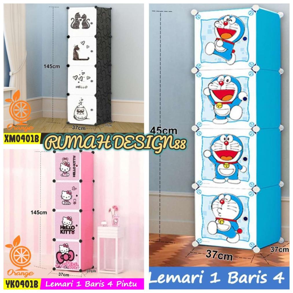 LEMARI BAJU 4 PINTU PLASTIK PAKAIAN RAK KARAKTER MUDAH BONGKAR PASANG SERBAGUNA TERLARISSSS...,,,,,