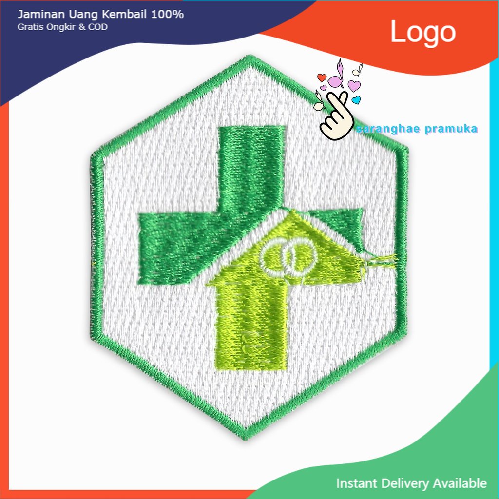 Ready Badge Medis Kesehatan P3k Emblem Medis Patch Logo Puskesmas Bordir Semarang Jawa Tengah