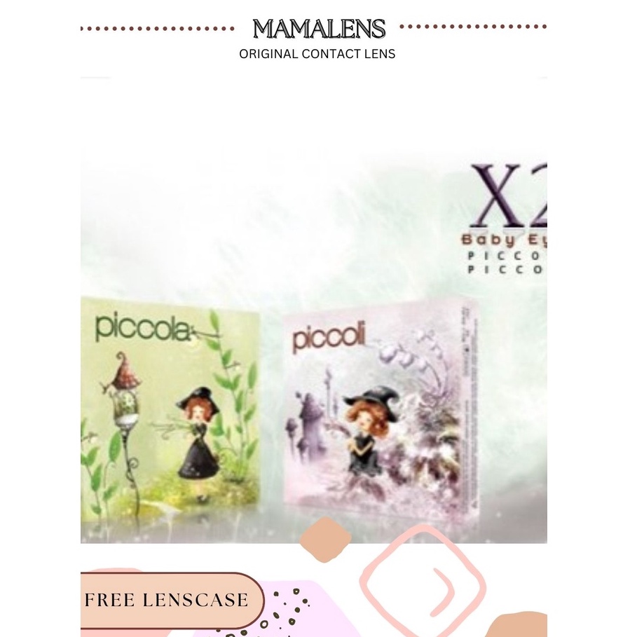 Softlens X2 Piccola Normal &amp; Minus -050 sd -600 Free Lenscase - MAMALENS