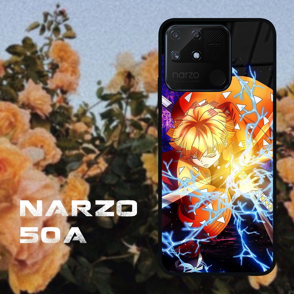 Case Kilau Realme Narzo 50a | Narzo 50A| Casing Hp Realme | Pelindung Smartphone | Motif Zenitsu