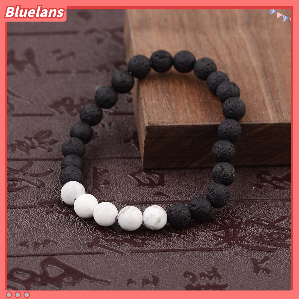 Gelang Manik-Manik Batu Alam Tiger Eye Elastis Untuk Unisex