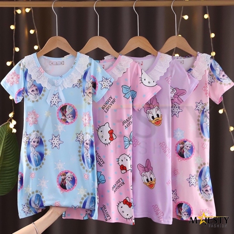 PA001 - Piyama Anak Perempuan/Daster/Daster anak/Piyama Karakter/Baju Tidur Anak/Dress/Dress Anak/Dr