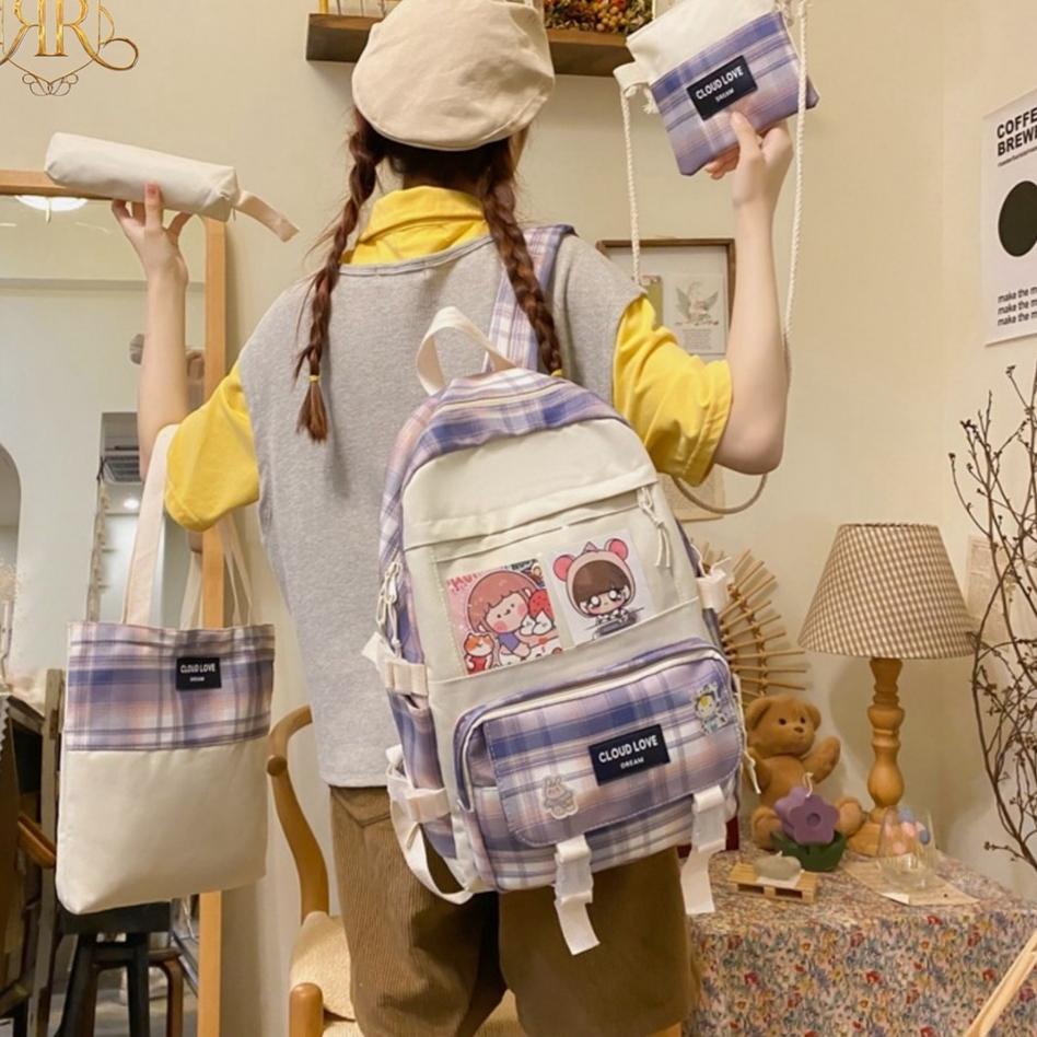Rekomendasi Tas Sekolah Anak CLOUD LOVE / Tas 4 in 1/ Tas Anak Perempuan / Tas Anak Karakter / Ranse