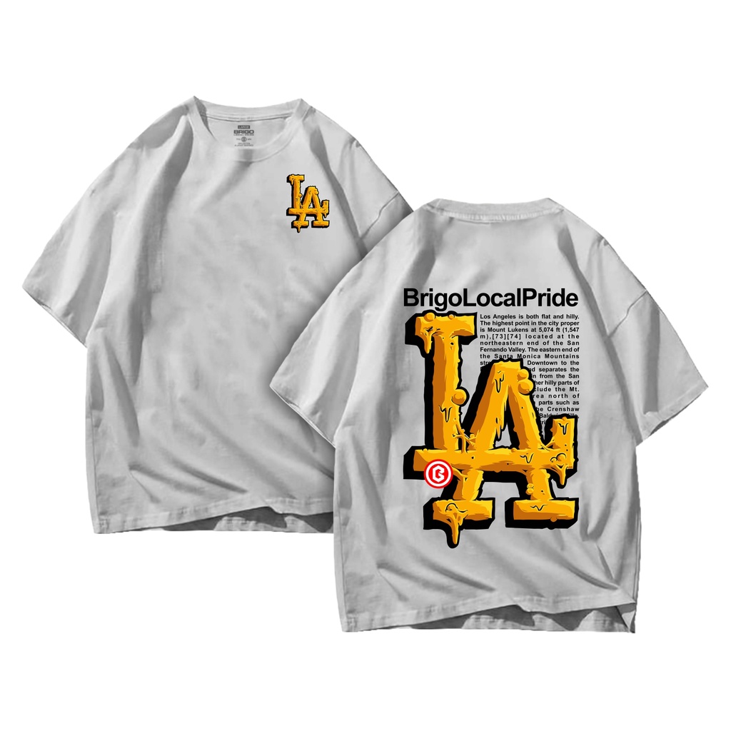 Kaos Oversize Print DTF LA II BRIGO Kaos Oversize LA II Kaos Jumbo Size Pria &amp; Wanita