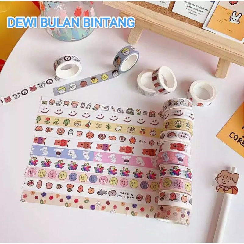 

PROMO WASHI TAPE MOTIF LUCU / SELOTIP MOTIF