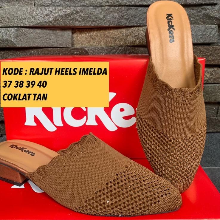 SEPATU SLOP 3CM SOL KARET SANDAL KOREA HIGHHEELS MELAR HIGH QUALITY IMELDA 1 WANITA TEPLEK MULES FLI