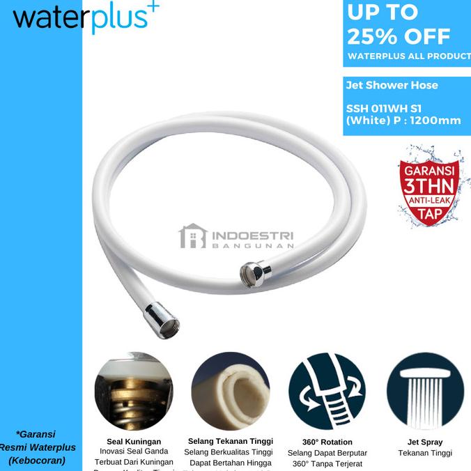 :=:=:=:=] Selang Jet Shower Waterplus SSH 011WH / Selang Toilet Shower Waterplus
