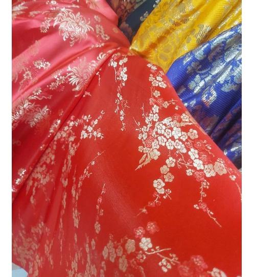 *Promo* kain cheongsam.bahan cheongsam imlek.satin motif Terjamin