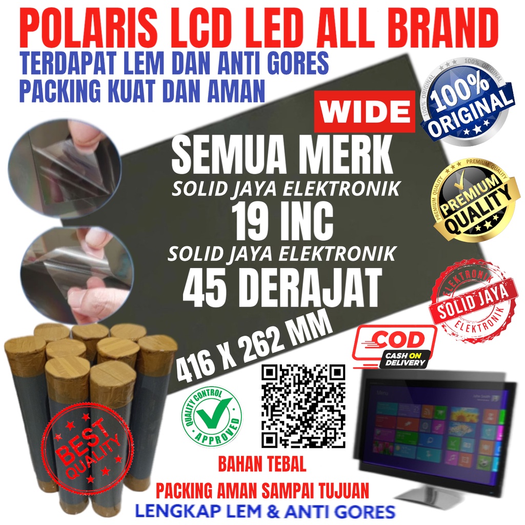 POLARISER POLARIS 19 INC 45 DERAJAT WIDE IN TV LCD LED POLARIZER LUAR DEPAN POLARIS POLARIZED LUAR 45 DERAJAD DRJAT DRAJAD POLARIZ POLARISER POLARIZER POLARIZE POLARIZED 19INCH 19INC 19IN INCH IN 45DERAJAT TV LCD LAPISAN POLARIS PLASTIK INCH