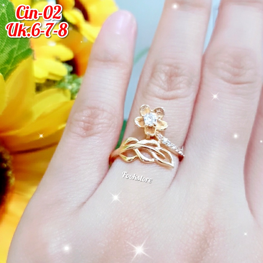 COD CINCIN WANITA LOVE PERMATA ZICRON FASHION KOREA