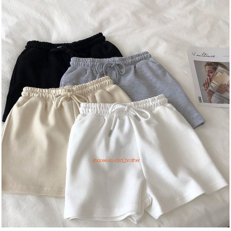 Lizo Hot Pants Babyterry Pendek Celana Wanita Santai Celana Pendek Wanita Bahan Babyterry / Celana Unyu / Celana Gemash