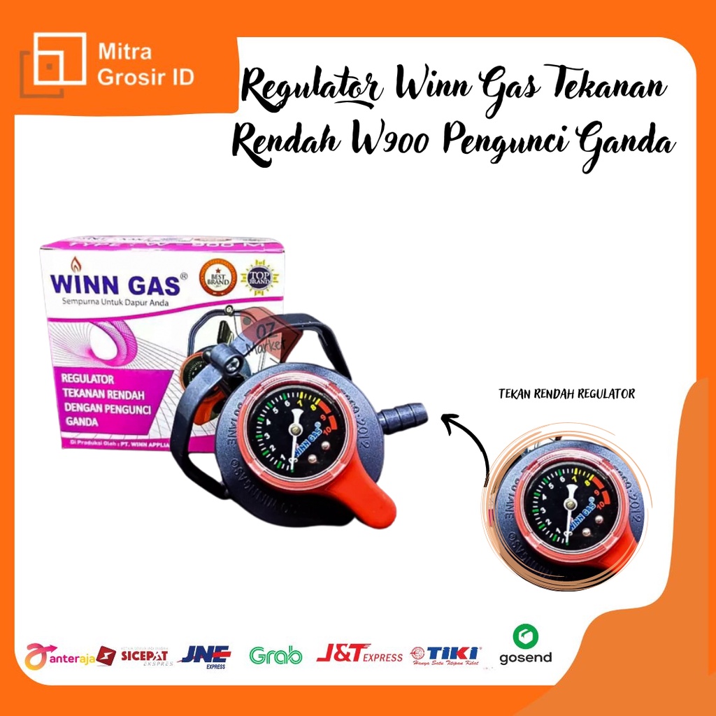 Regulator Winn Gas Tekanan Rendah W900 Pengunci Ganda / Regulator W 900