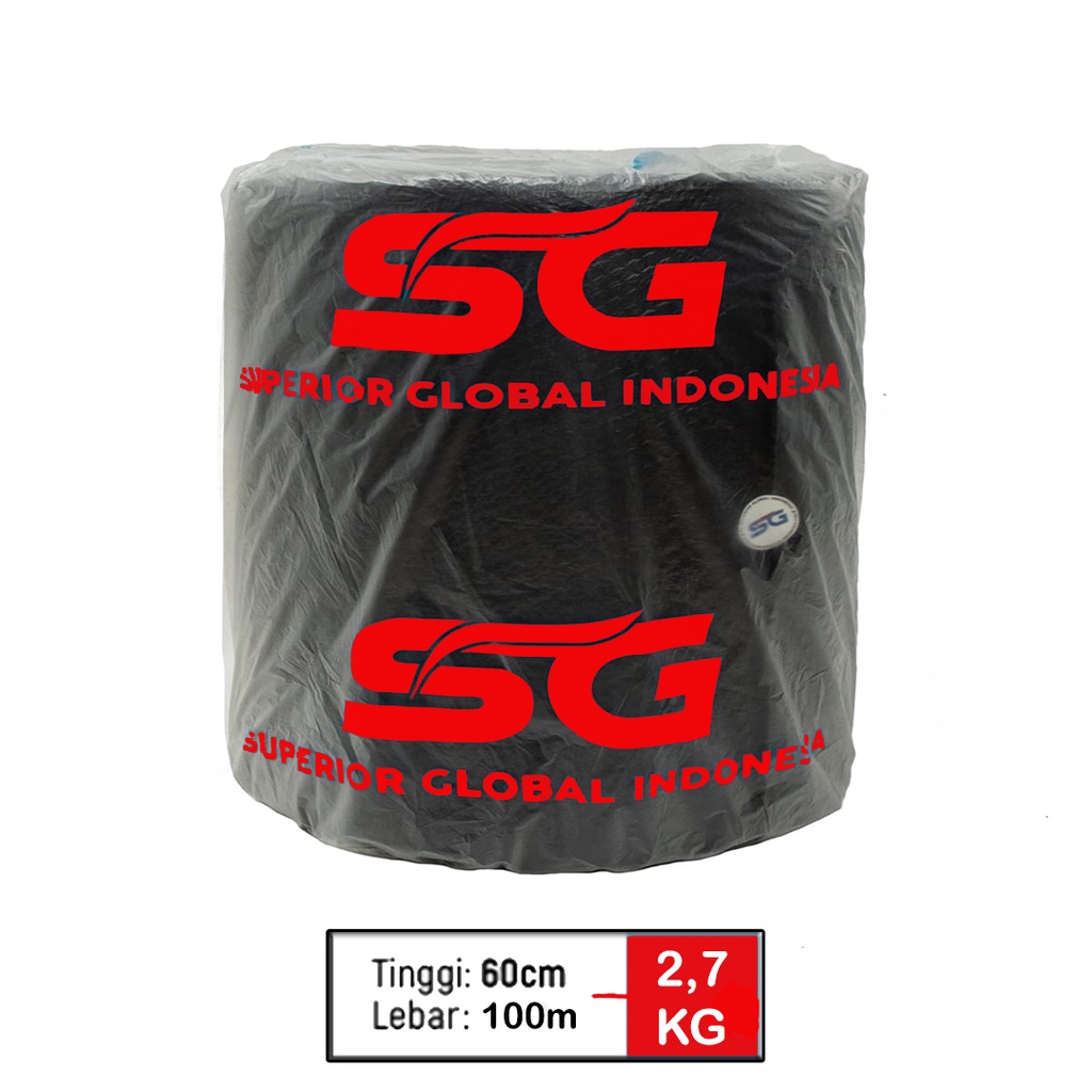 

BUBBLE WRAP 60cm x 100m - 2,7 Kg Hitam