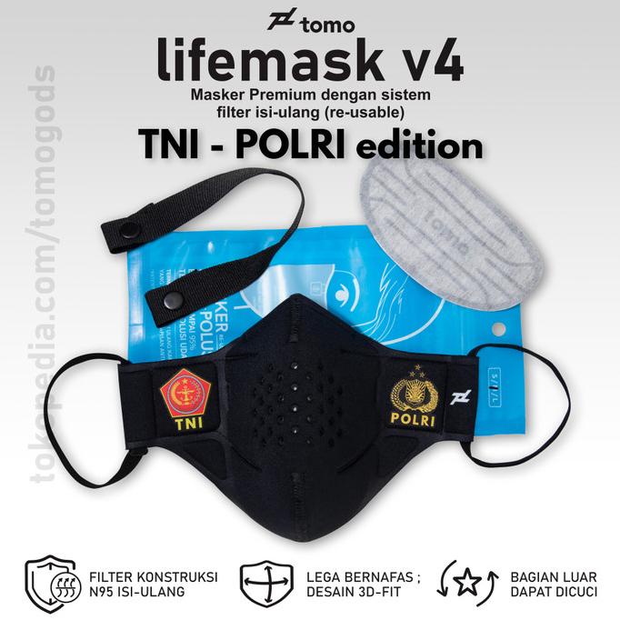 [BISA COD] masker tomo TNI POLRI - original Tomo Lifemask v4