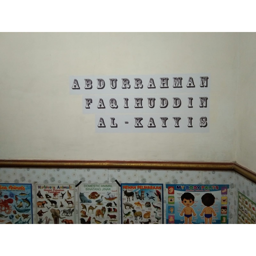 Wall Dinding / Custom Stiker Dinding / Custom Nama