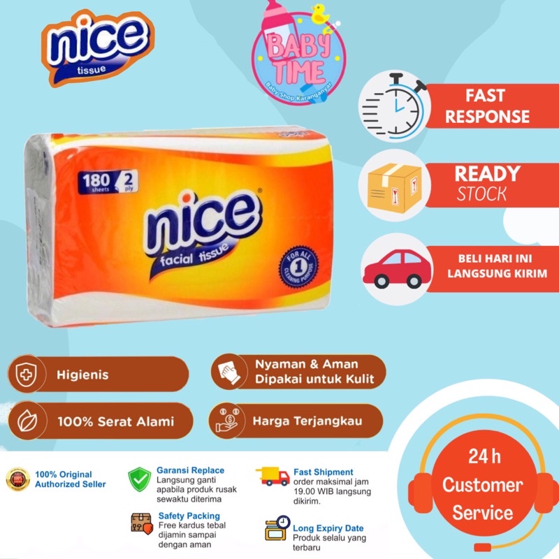 [BEST SELLER]  TISU KERING NICE Facial Tissue 180 &amp; 250 Sheets 2 Ply